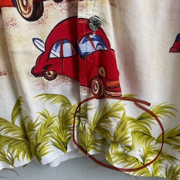 Cherokee Button Up Shirt Mens M Short Sleeve Hawaiian Floral Palm Beach Surf - Picture 9 of 9